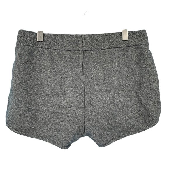 Roots Sweat Shorts Womens Large Grey Salt and Pepper Midrise Cotton Athleisure - Picture 2 of 7